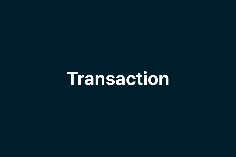 Transaction이란 무엇일까?